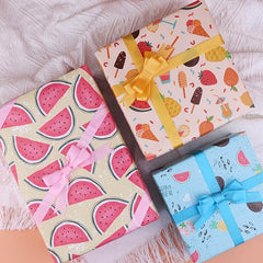6pcs Colorful Cartoon Birthday Gift Wrapping Paper Roll