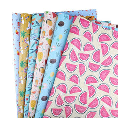 6pcs Colorful Cartoon Birthday Gift Wrapping Paper Roll