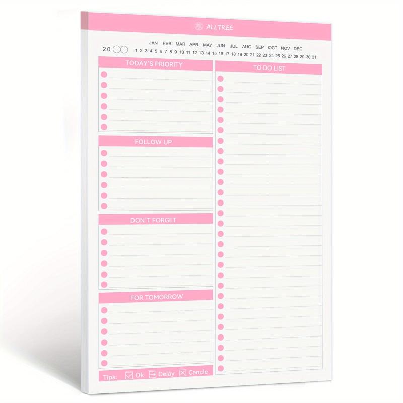 Daily Planner Notepad Undated 52 Sheet Appointment Book 5.5x8.5inch
