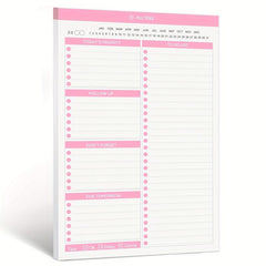 Daily Planner Notepad Undated 52 Sheet Appointment Book 5.5x8.5inch