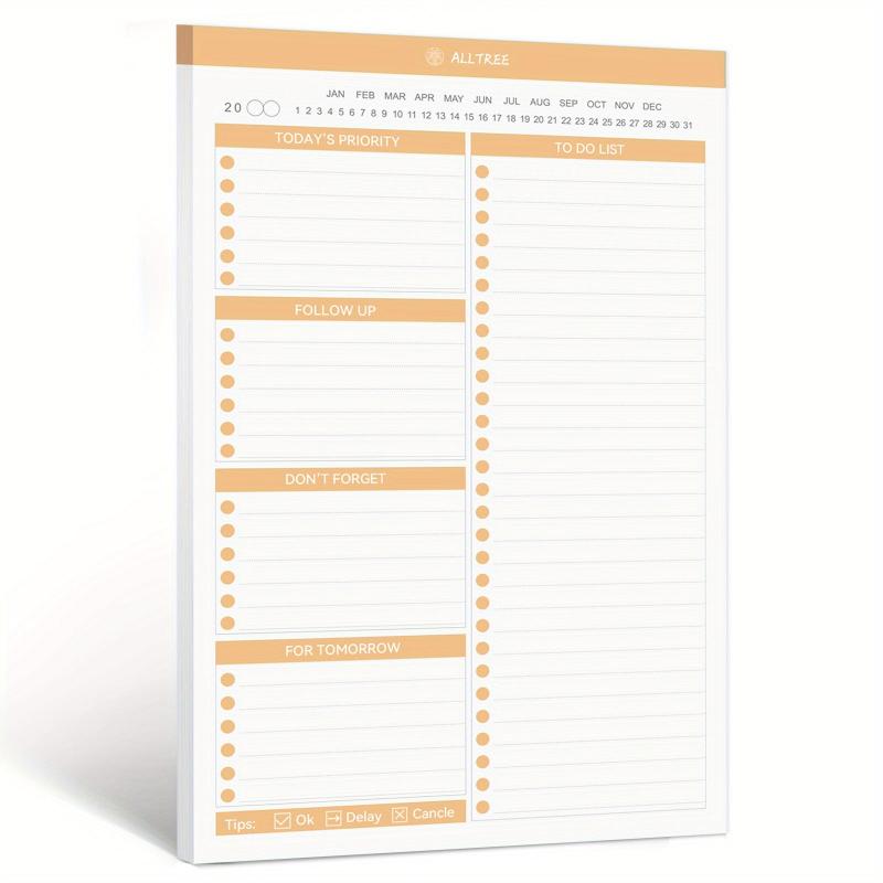 Daily Planner Notepad Undated 52 Sheet Appointment Book 5.5x8.5inch