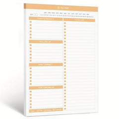 Daily Planner Notepad Undated 52 Sheet Appointment Book 5.5x8.5inch