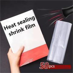 50pcs Clear PVC Shrink Wrap Bags for Soap Sleeve Packaging Bath Bomb Jars Gift