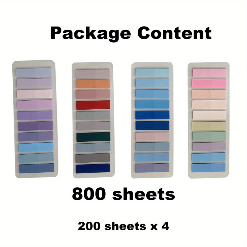 800pcs Morandi Self-adhesive Index Labels Clear