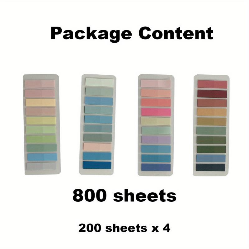 800pcs Morandi Self-adhesive Index Labels Clear