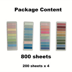 800pcs Morandi Self-adhesive Index Labels Clear