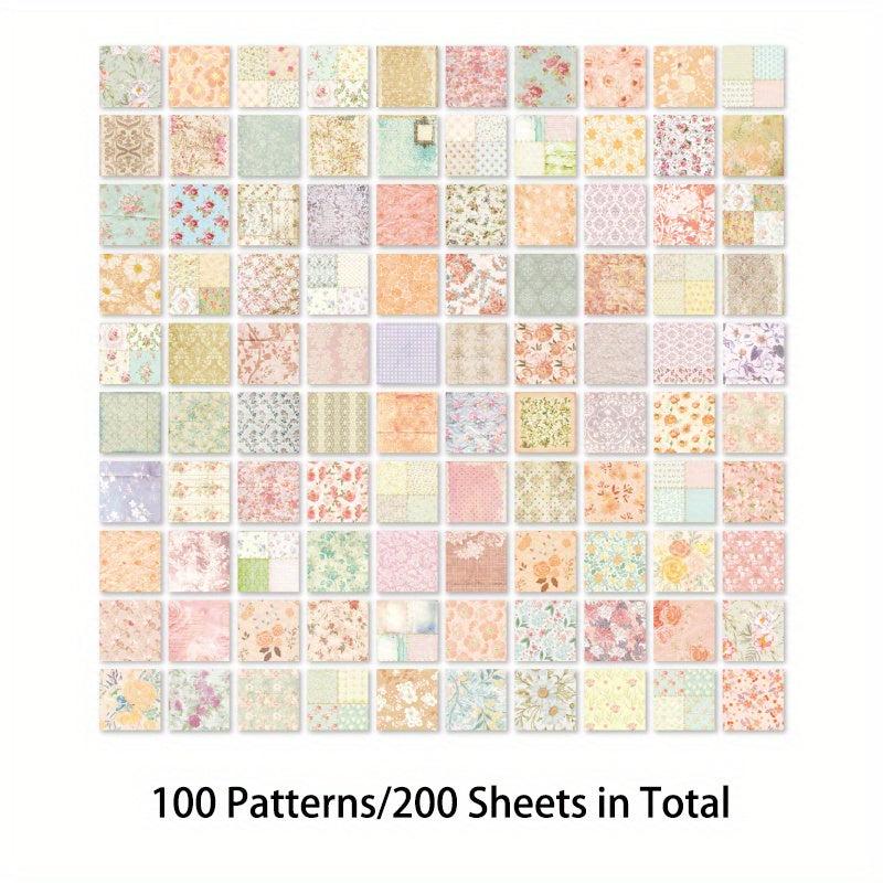 200pcs Writing Paper Decoupage Paper DIY Origami Framed Gift Boxes