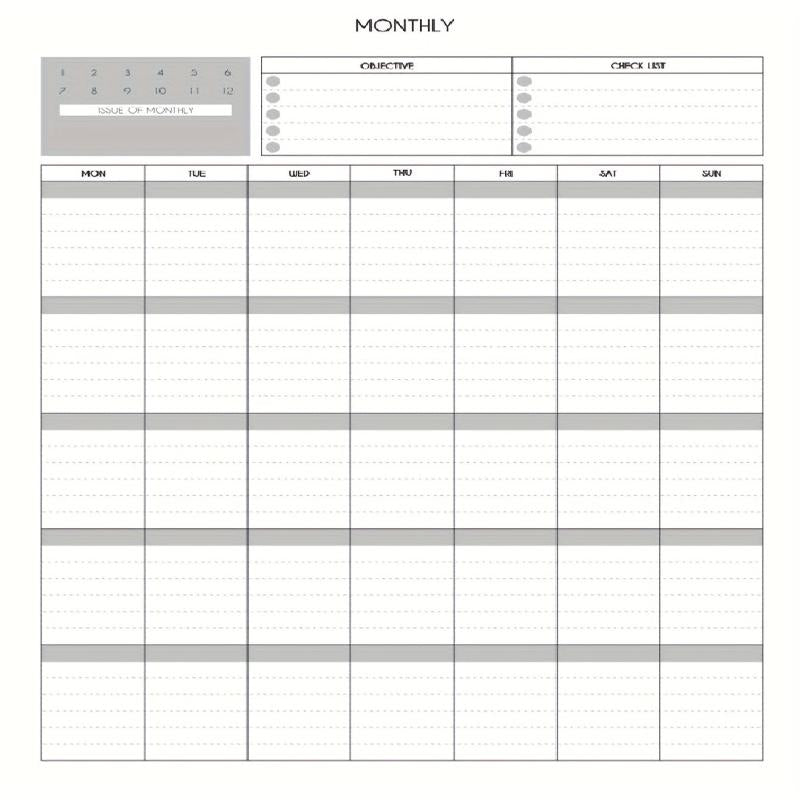 Desktop Planner Schedule Efficient Work Monthly Planner