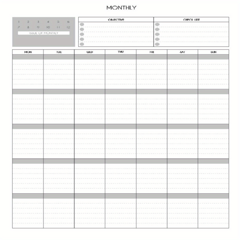 Desktop Planner Schedule Efficient Work Monthly Planner