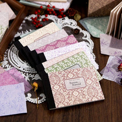 40 Vintage Floral Scrapbook Paper Sheets for Writing, Drawing & Crafting