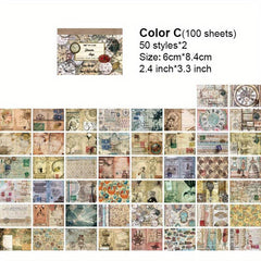 100 Vintage Scrapbooking Supplies Craft Paper & More