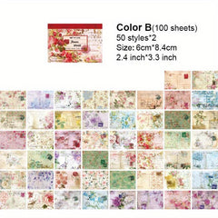 100 Vintage Scrapbooking Supplies Craft Paper & More