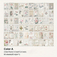 60 Vintage Floral Butterfly Scrapbook Paper for DIY Crafts