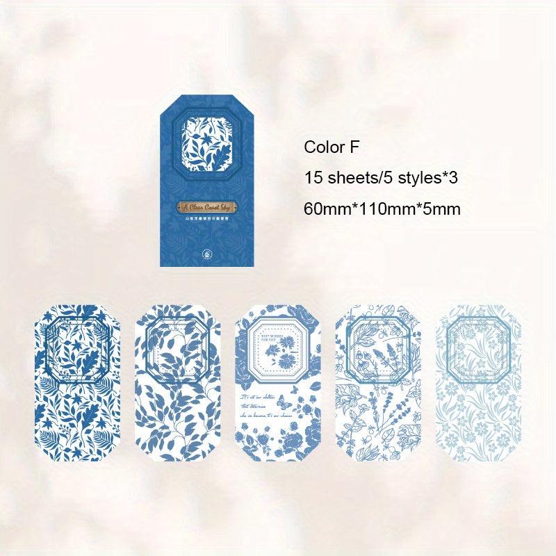 15 Vintage Floral Embossed Scrapbook Paper Sheets