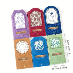 15 Vintage Floral Embossed Scrapbook Paper Sheets