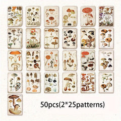 50pcs Vintage Floral Scrapbook Paper for Journaling DIY Crafts