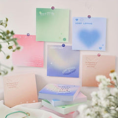 100pcs Gradient DIY Fantasy Decorative Paper Memo Pad