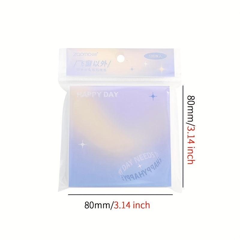 100pcs Gradient DIY Fantasy Decorative Paper Memo Pad