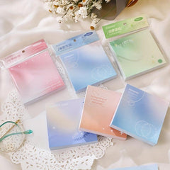 100pcs Gradient DIY Fantasy Decorative Paper Memo Pad