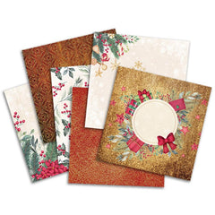 24 Sheets Christmas Background Paper Cut Paper DIY for Creative Production