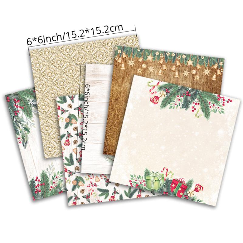 24 Sheets Christmas Background Paper Cut Paper DIY for Creative Production