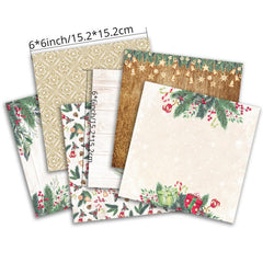 24 Sheets Christmas Background Paper Cut Paper DIY for Creative Production