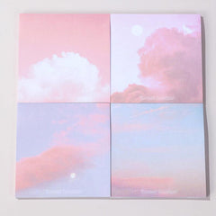 4pcs Colorful Cloud Sticky Notes 3x3 Inch 50 Sheets