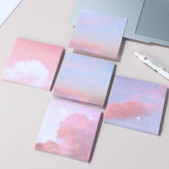 4pcs Colorful Cloud Sticky Notes 3x3 Inch 50 Sheets