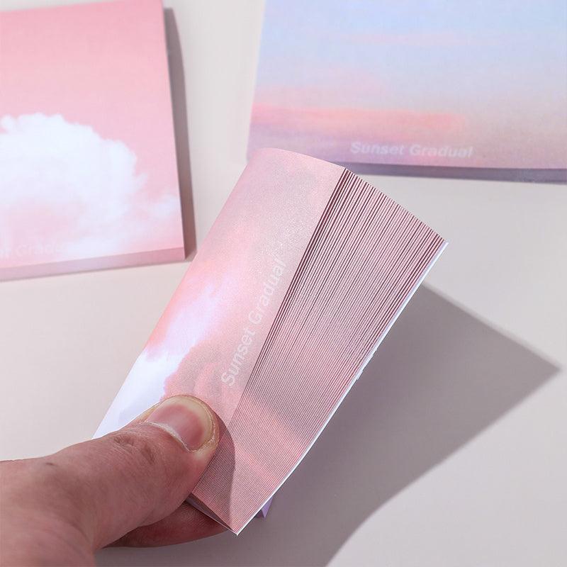 4pcs Colorful Cloud Sticky Notes 3x3 Inch 50 Sheets