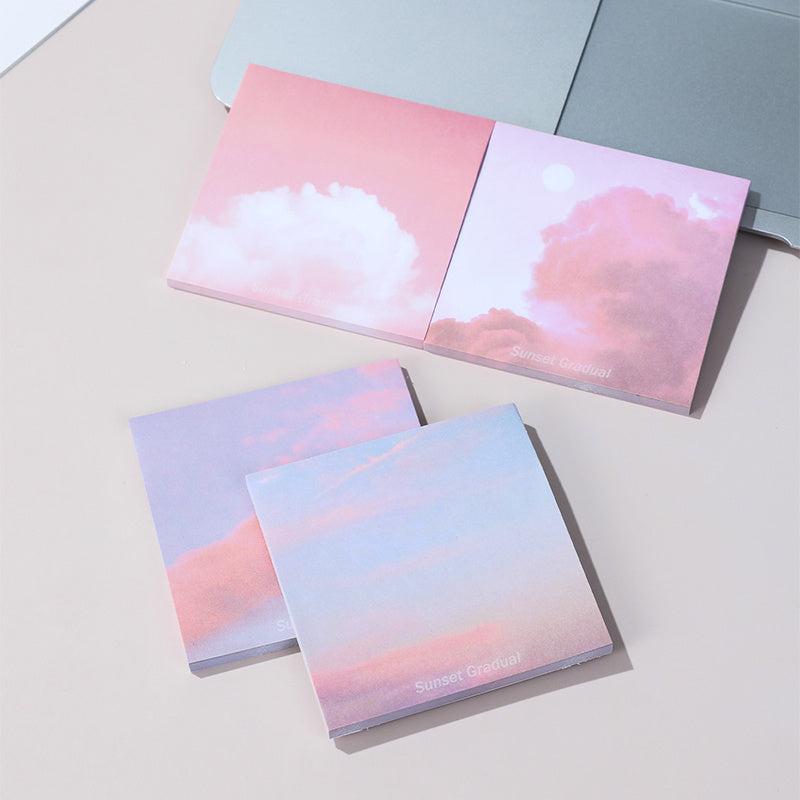 4pcs Colorful Cloud Sticky Notes 3x3 Inch 50 Sheets