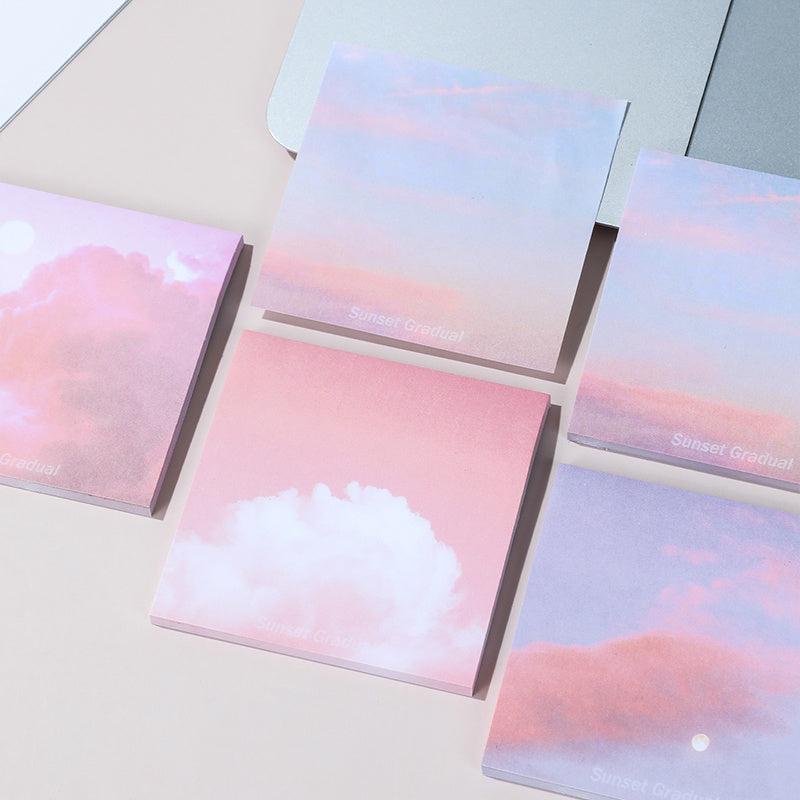 4pcs Colorful Cloud Sticky Notes 3x3 Inch 50 Sheets