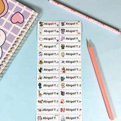 Custom Name Stickers Waterproof Labels School Stationery Personalized Name