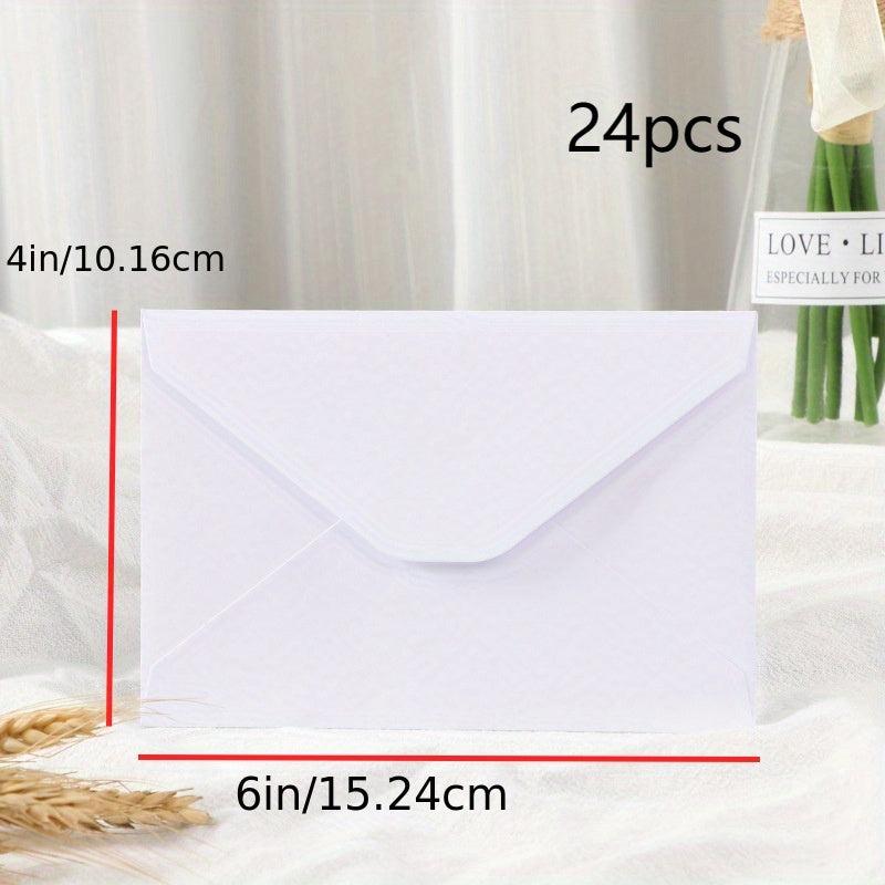 24pcs Double Adhesive Paper Envelope Invitation Envelope