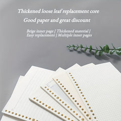 B5/A5 Loose Leaf Book Refill, 60 Sheets, Horizontal Line/Gri