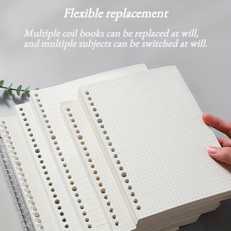 B5/A5 Loose Leaf Book Refill, 60 Sheets, Horizontal Line/Gri