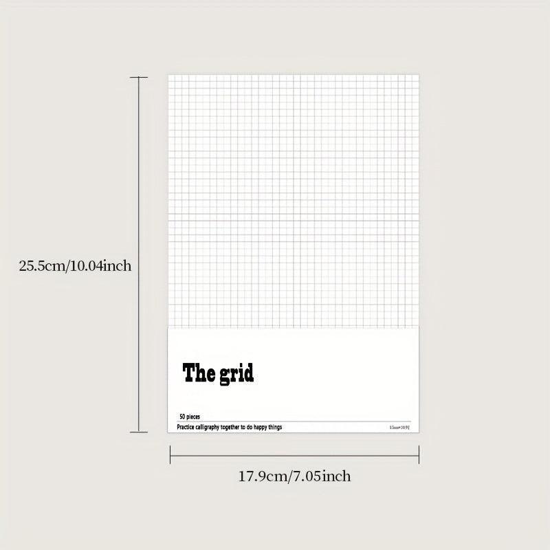 50 Sheets Grid Paper High Quality Detailed & Precise Drawing Note-taking
