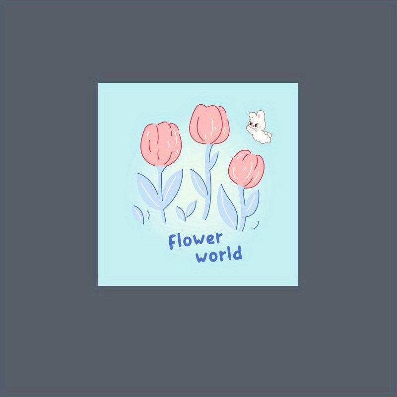 Cartoon Tulip Sticky Notes Memo Pad for Students