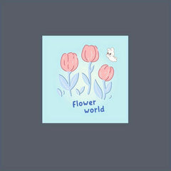 Cartoon Tulip Sticky Notes Memo Pad for Students