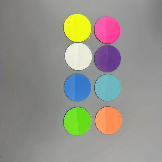 8pcs Colorful Round Sticky Notes Macaron Transparent Index Stickers