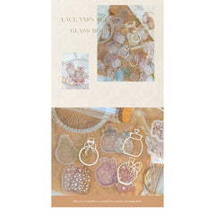 33pcs Lace Multicolor Yarn Sticker Dream Island Journal Decoration Material
