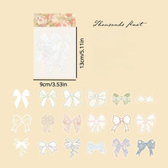 33pcs Lace Multicolor Yarn Sticker Dream Island Journal Decoration Material