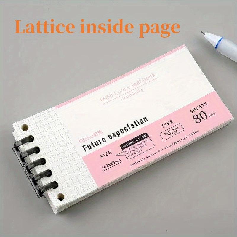 5-Hole Loose Leaf Paper Refill Memo Pad Clip Notebook