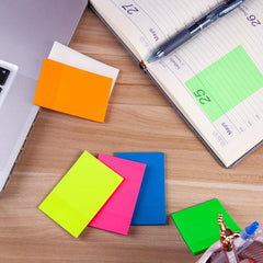 500 Sheets Transparent Sticky Notes Waterproof Office Memo Paper Pack