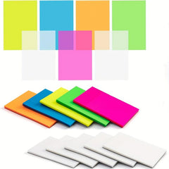 500 Sheets Transparent Sticky Notes Waterproof Office Memo Paper Pack