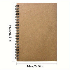 2 Pack Blank Spiral Notebooks Soft Cover Sketching 100 Pages