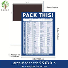 Trees Grocery List Magnet Pad 52 Sheets