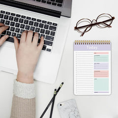 52 Sheets Top Priority To Do List Spiral Checklist Organizer