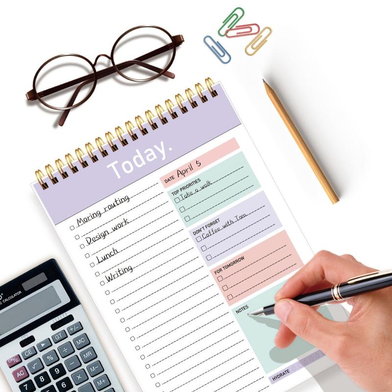 52 Sheets Top Priority To Do List Spiral Checklist Organizer