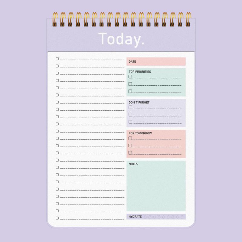 52 Sheets Top Priority To Do List Spiral Checklist Organizer