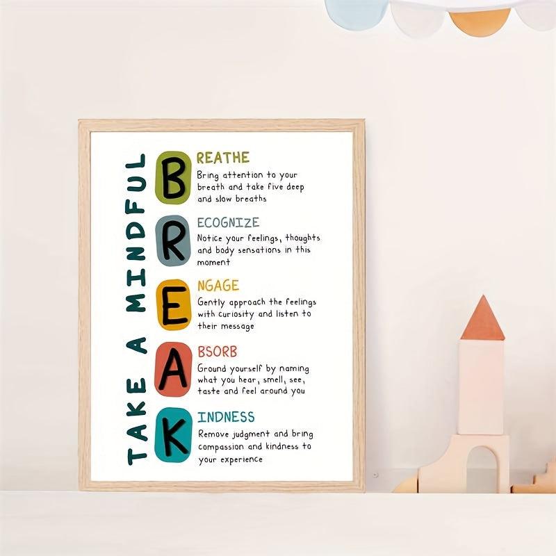 Mindful Mental Health Wall Decor 8x10 Art Print